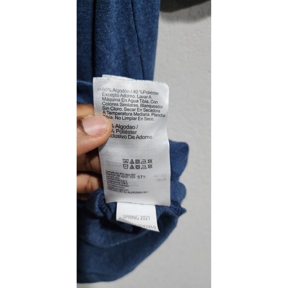 Carhartt Blue Pocket TShirt Men's K87-M One Point Logo In EUC - Picture 9 of 11